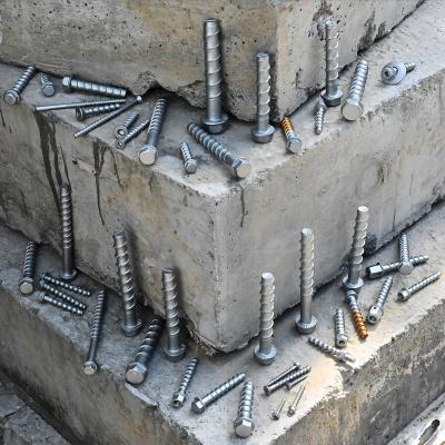 Heavy Duty Coated Hex CSK Head Self Tapping Concrete Screw Anchor Threaded Rod for Masonry