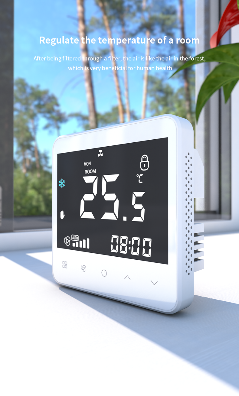High Precision Smart Fan Coil Thermostat With LCD Display