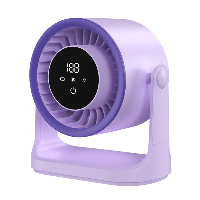Small Desktop Cooling Fan , Quiet Rechargeable Fan Wall Mounted Portable Mini Electric Fan