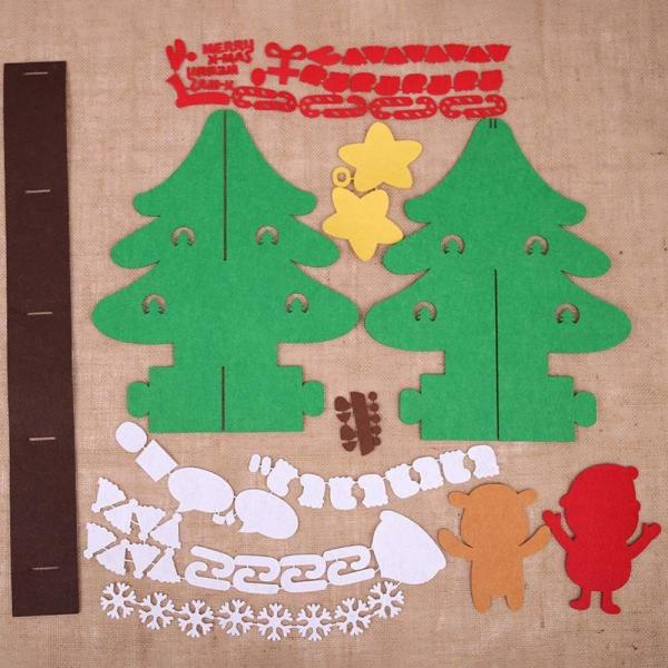 DIY Felt Christmas Party Crafts Tabletop Decorations Ornaments Eco - Friendly