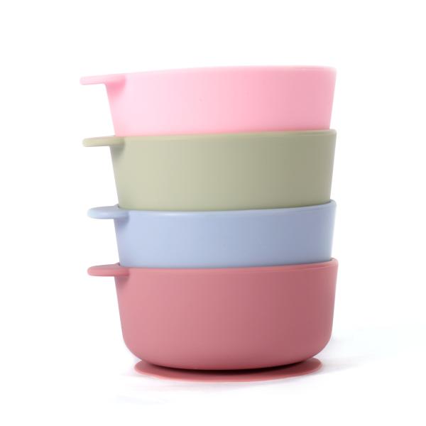 Cute Food Grade Silicone Bowl Set Waterproof For Baby Feeding