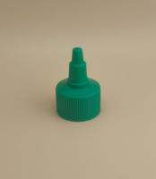 Green Plastic Ribbed Jelly Cap for Paint Bottles