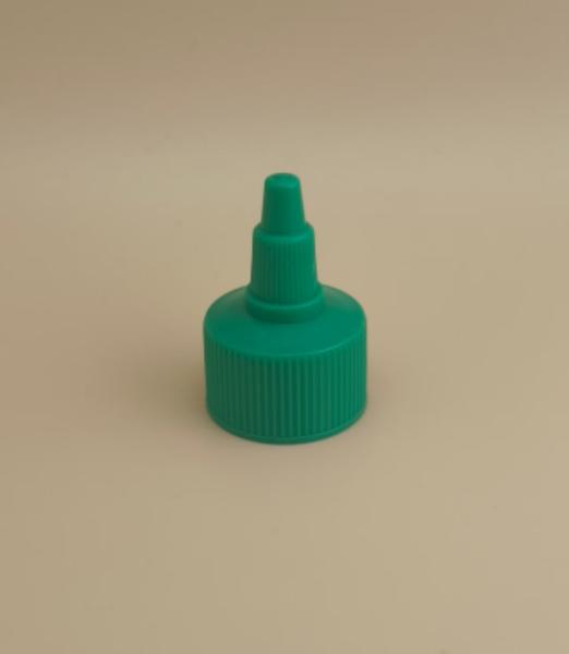 Green Plastic Ribbed Jelly Cap for Paint Bottles