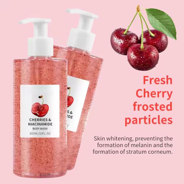 OEM Red Cherry Scrub Уход за телом Увлажнение Отбеливание Эксфолирование Поры для мытья тела