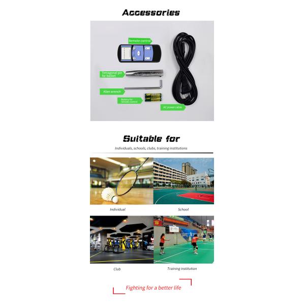 Máquina portátil do tiro do badminton das bolas do controlo a distância 180