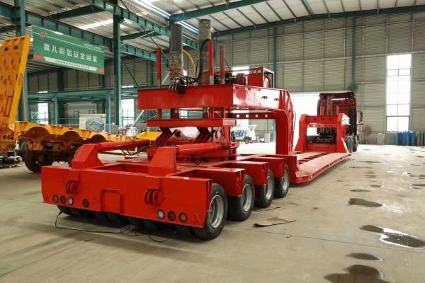 60-100 Ton 12 Wheelers Container Chassis Loader Lowbed Truck Low Bed Trailer Low Platform Semi-Trailer
