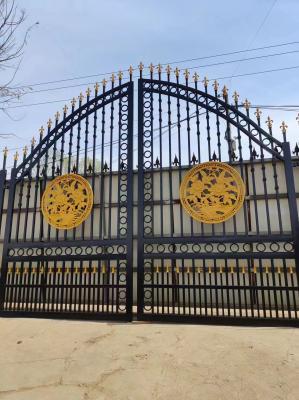 Outdoor Pipe Tubular Steel Fence Gate 10FT Decorative Fence Gate