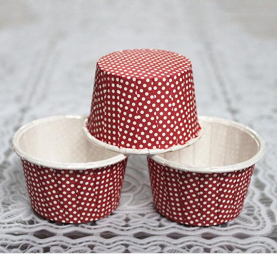Hot Red color with Dot baking cake cup,Candy cup,souffle cups, nut cups