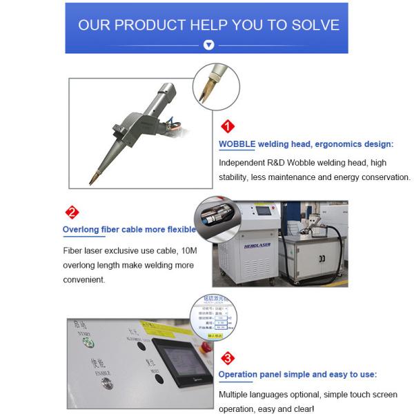 Purple Horn 3000W Handheld Fiber Laser Welding Machine For Metal Stainless Steel