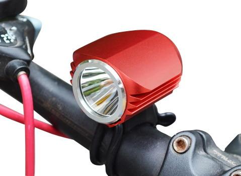 Red Powerful Front Bike Light For Night Riding , 4 * 1800mah Bright Bicycle Lights