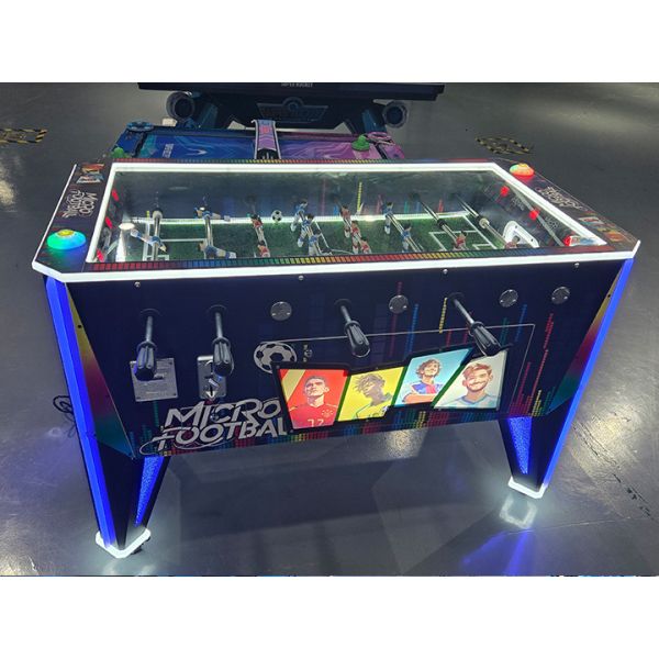 Coin-Operated Table Football Arcade Machine 2-Player Commercial Foosball Soccer Table Premium Electronic Foosball Table Commercial Arcade Football Simulator for Amusement Centers