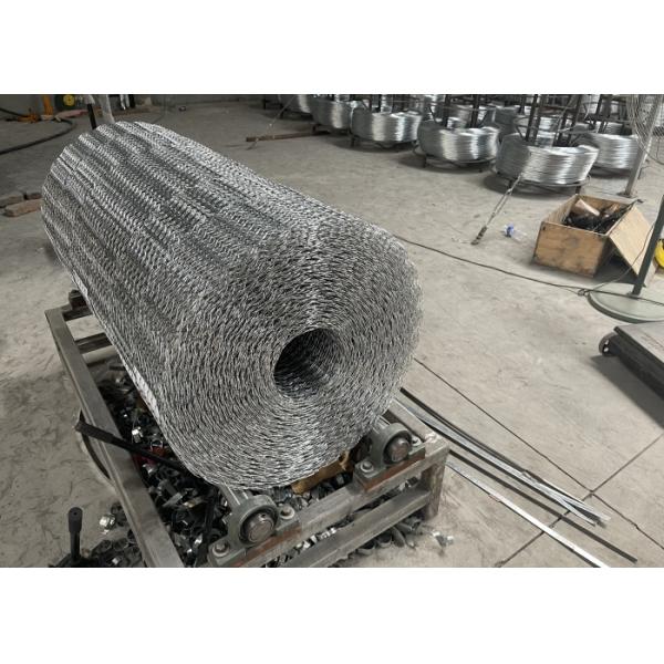 8Lines Wire Hot Dipped Galvanized Steel Pipe Winding Mesh For Oil Pipeline
