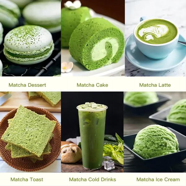 Порошок чая Matcha зеленого цвета метки частного назначения 100g для ресторана