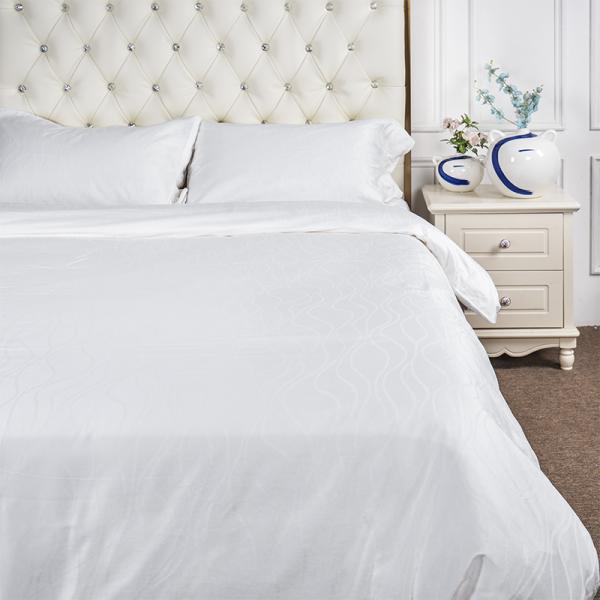 Jacquard Weave Hotel Bedding Sets Linen Flat Bed Sheet Sets