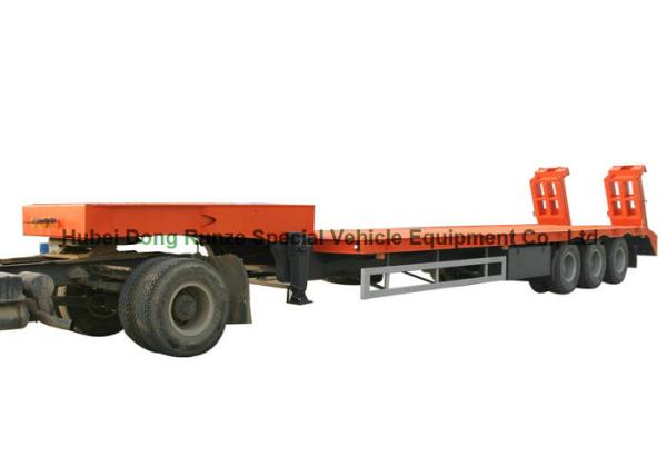 3 Axle 2 Axle Low Bed Trailer Truck 40 -60 Tons With Ladder