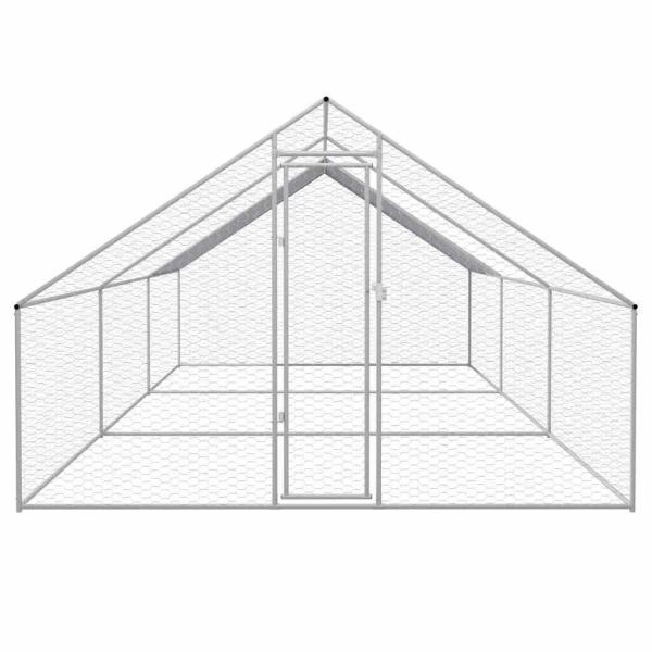 Rust Resistant Galvanized Steel Big Size 8x3m Chicken Run Kennel Outdoor Chicken Cage with Cover