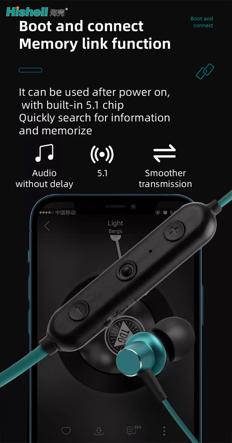 Наушники 9D Bluetooth Neckband ENCL беспроводные окружают легковес