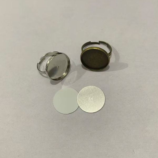 Blank Round Sublimation Ring Jewelry With Printable Aluminum Sheet