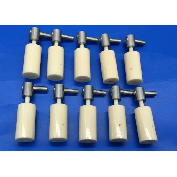 Refractory Zirconia Ceramic Piston Sleeve / Insulator Valve With Metal Parts