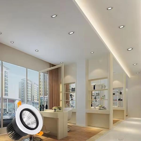 10W Product Weight（kg） 0.5 Ceiling Spotlight Frameless Black Decorative Pot Mini Housing Spot Light