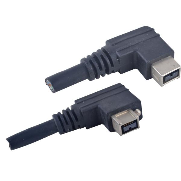 Right / Left Friction Video Camera Cable Assemblies 9 Pin With Recessed Screws