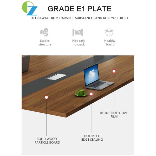 Верхняя часть панели таблицы встречи офиса покрытия KD порошка современная деревянная