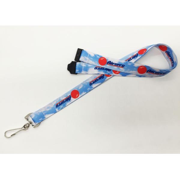 Heat Transfer Printing Card Holder Lanyard With Plastic Breakaway For Exhibition