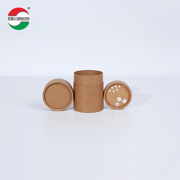 Tube à épices en papier alimentaire imprimé sur mesure avec couvercle en étain