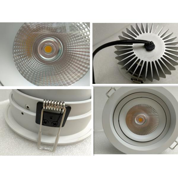 18W COB Round Warm White Recessed Down Lighting Heat Dissipation Interior LED Fitting