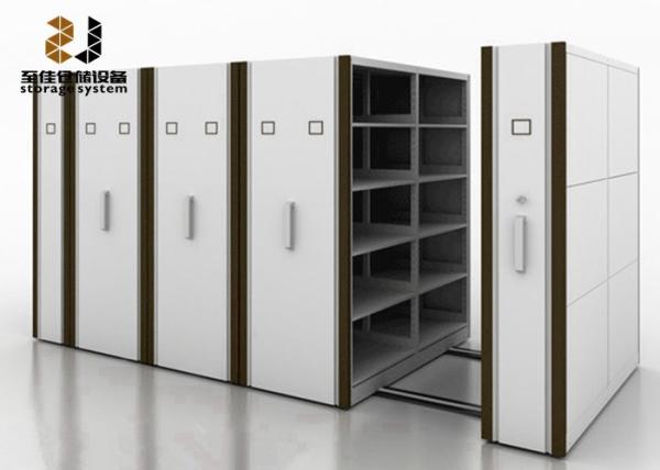 Anti Tilt Mechanism Mobile Archive Shelving Systems For Library / School