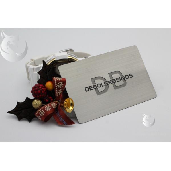 Engraved Metallic Print Aluminium Business Cards , Elegant Metal Visiting Card
