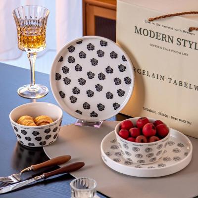 Ceramic Eid Al Fitr Dinnerware Set Porcelain Plates And Dishes Single Person Dish Set