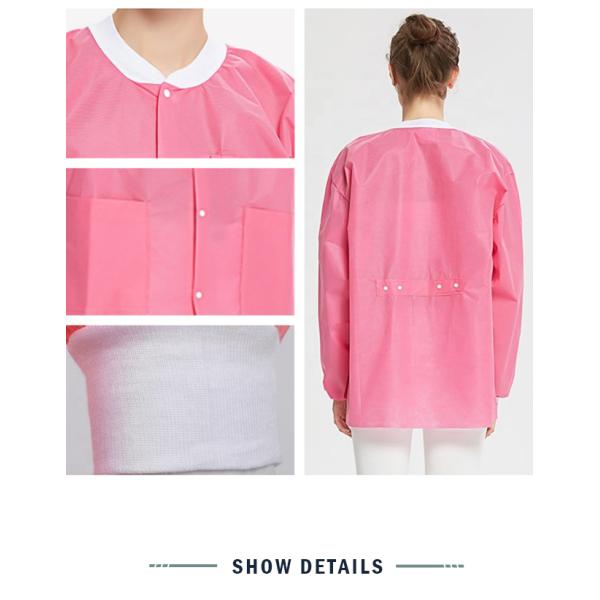 High Quality Laboratory Chemical Medical Uniforms Nurse Fashion Hospital Disposable Lab Jackets