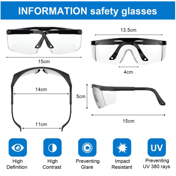 Niceseem Personal Protective Equipment Cheap Safety Glasses Spectacle Eyewear Goggles