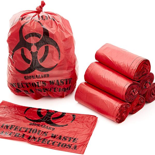 Supplier Red Biohazard Disposable Waste Bag for Medical Infectious Waste