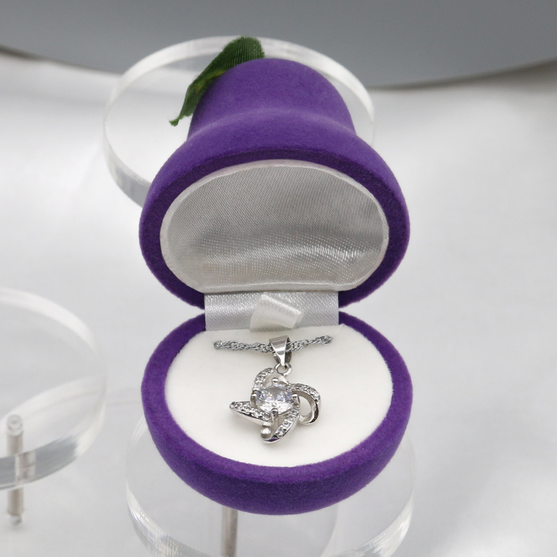 Fruit Style Luxury Jewelry Box Velvet Jewelry Packaging Box Purple Color