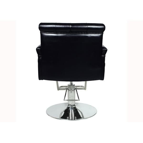 Royal Brown Salon Hair Styling Chairs Big Footrest Chrome with Round Base