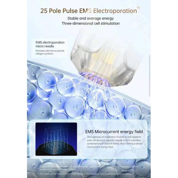 5 Speed Microneedle Therapy Machine White For Wrinkles / Scars