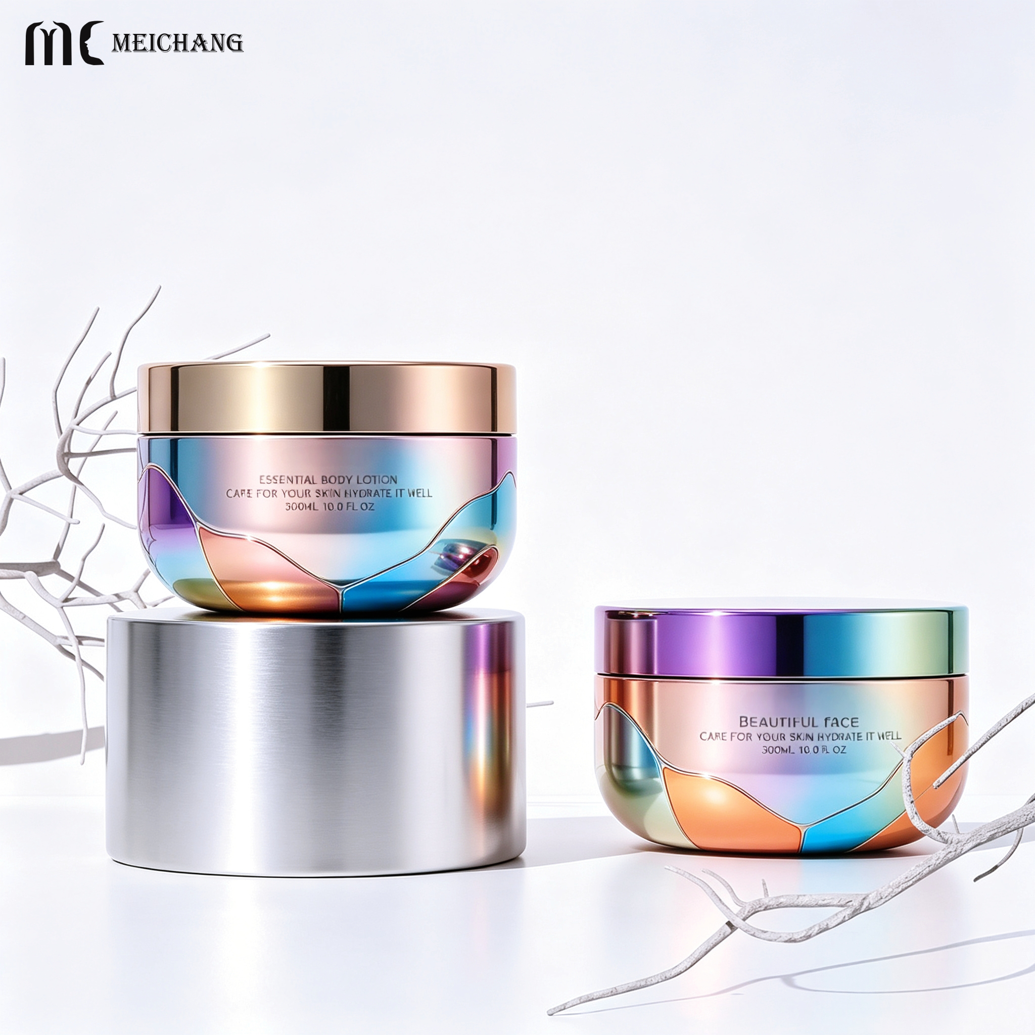 150g / 240g / 300g Custom Logo Refillable Matte Nude Round PP Cream Jar(MC-P-563)