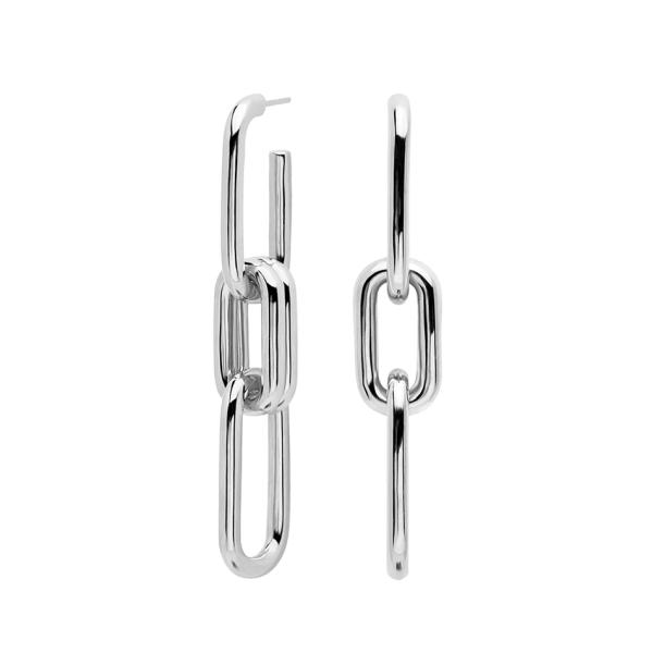 Gold Plated Silver Customized Logo Long Chain Drop Earrings For Women'S Shopping