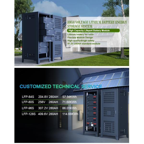 High Voltage Solar Lithium Battery 480v 100Ah 200ah