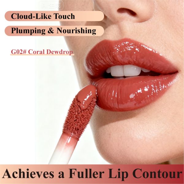 Factory 2026 New Arrival Water Gloss Plumping Lip Glaze Mirror Finish Long-lasting Moisturizing Non-sticky Lip Gloss