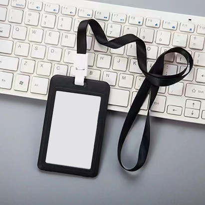 Plastic Sublimation ID Card Holder Blanks Personalized Sublimation Lanyard Card Holder With Aluminum Sheet