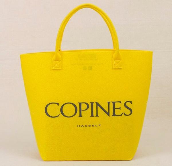 Durable Felt Tote Shopping Bag Wholesale Custom Felt Tote Bag,beach bag, Document wool organizer tote felt bag