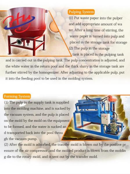Egg Tray Moulding Machine Paper Plate Manufacturing Equipment