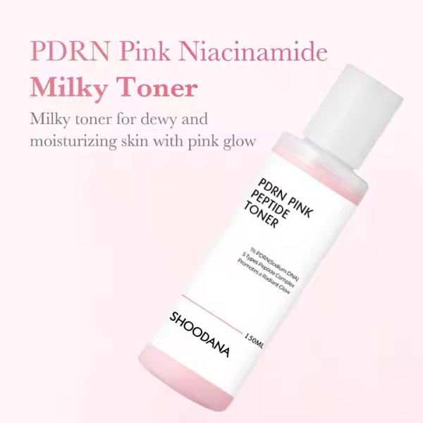 Tonique Rose pour le Visage au Label Privé Coréen Salom DNA Pdrn Niacinamide Peptide, Soin Anti-Âge pour la Peau, Tonique Lacté pour le Visage, Soin de la Peau