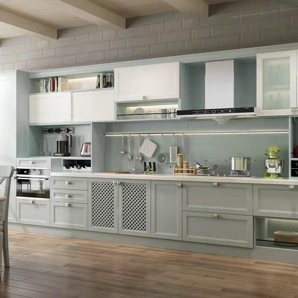 Luxury Traditional Painted Kitchen Cabinets Handmade Classic Kitchen Cabinet With Pull Out Basket