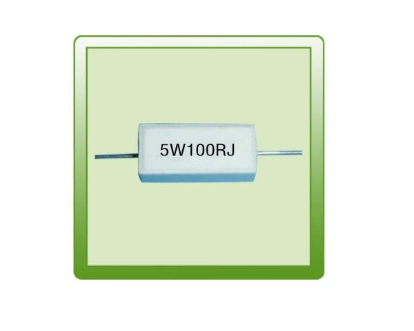 Coaxial Type Cement Resistor 5W100RJ