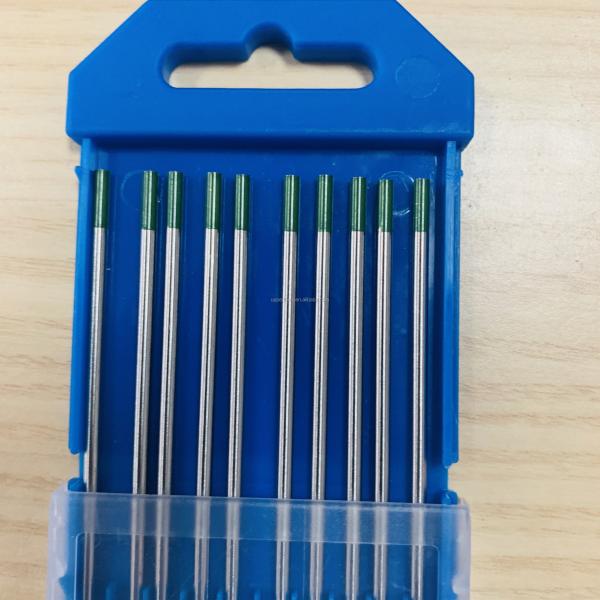 175 mm 1,6 mm Lantano verde puro de tungsteno Tig electrodo de soldadura 10 piezas