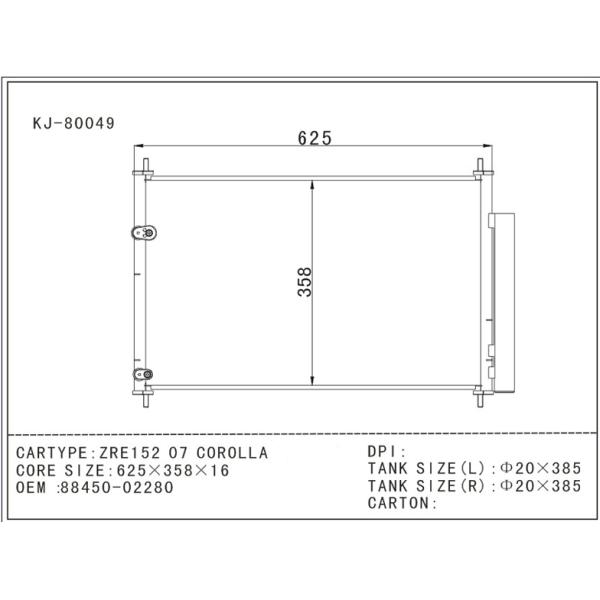 Honda CRV 1995 AND ACURA INTEGRA 1997 CONDENSER , OEM 80110 - S10 - 003